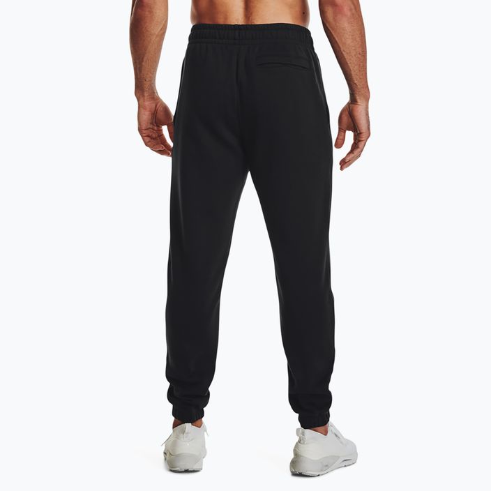 Мъжки панталони за тренировка Under Armour Essential Fleece Joggers black/white 3