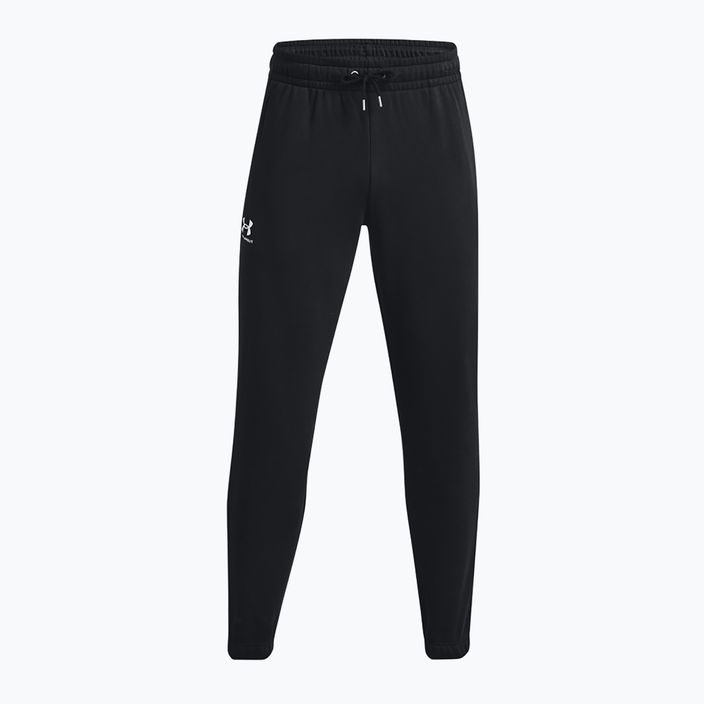 Мъжки панталони за тренировка Under Armour Essential Fleece Joggers black/white 5