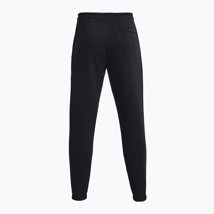 Мъжки панталони за тренировка Under Armour Essential Fleece Joggers black/white 6