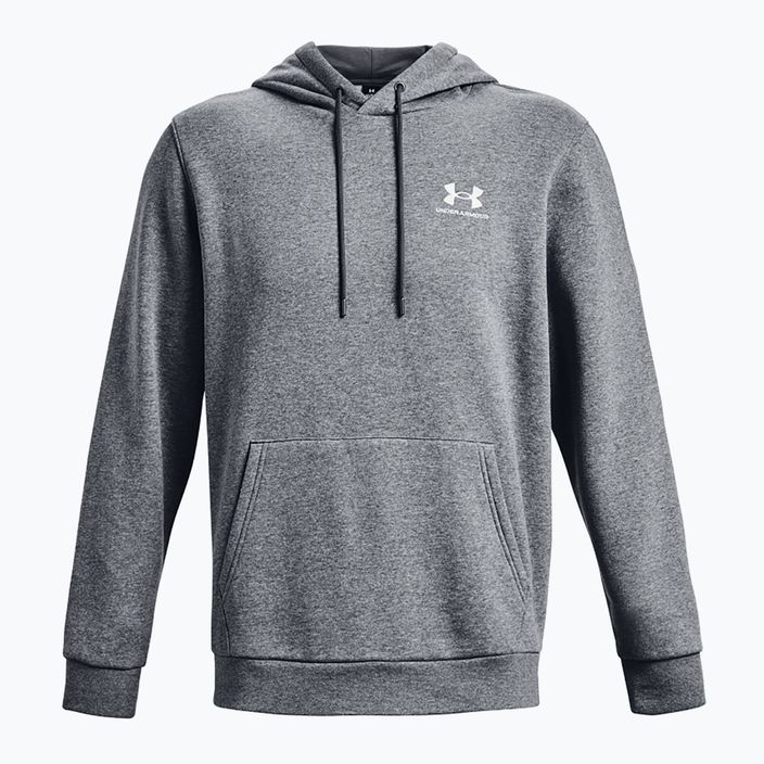 Мъжка качулка Under Armour Essential Fleece Hoodie pitch gray medium heather/white 5