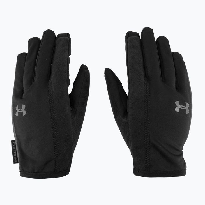 Мъжки светлоотразителни ръкавици за бягане Under Armour Storm Run Liner black/black 3