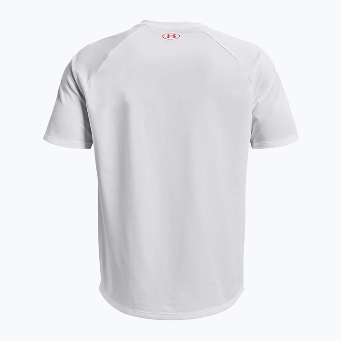 Мъжка тренировъчна тениска Under Armour Tech Fade червено и бяло 1377053 2