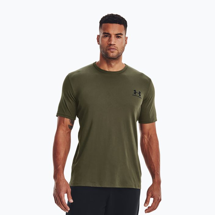 Мъжка тениска Under Armour Sportstyle Left Chest marine green/black