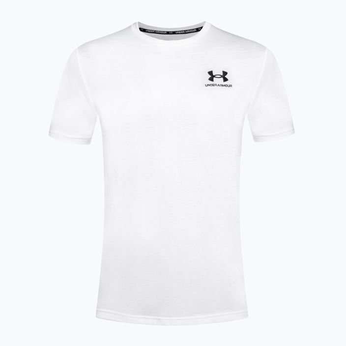 Мъжка тениска Under Armour Logo Emb Heavyweight white/black 4