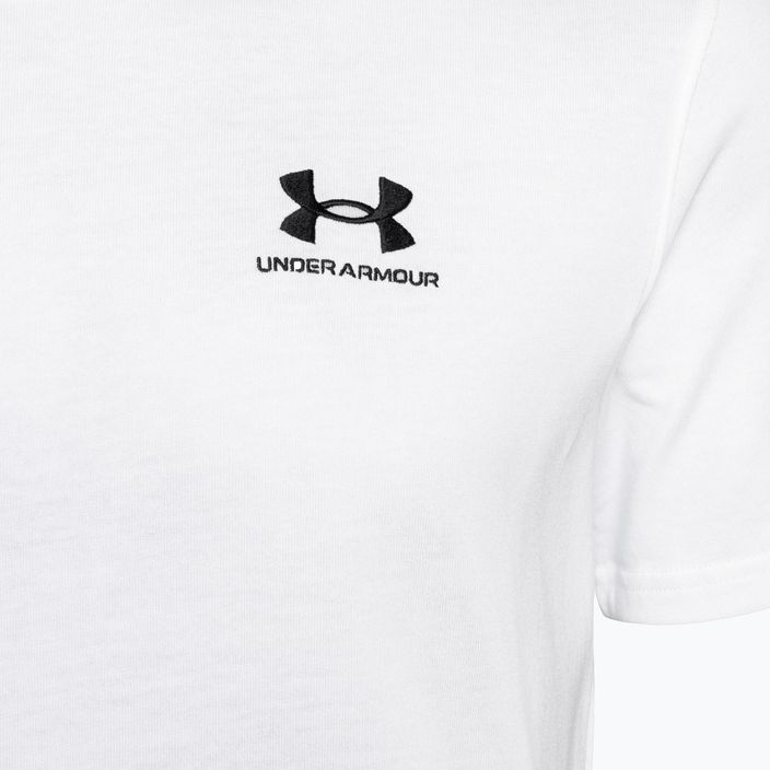 Мъжка тениска Under Armour Logo Emb Heavyweight white/black 6