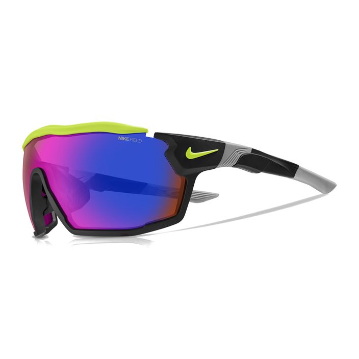 Слънчеви очила Nike Show X Rush матово черно/полеви оттенък 2