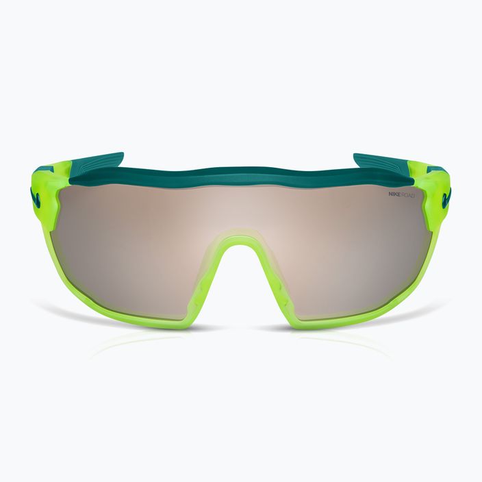 Слънчеви очила Nike Show X Rush, матови, цвят волт/хром с огледало 2