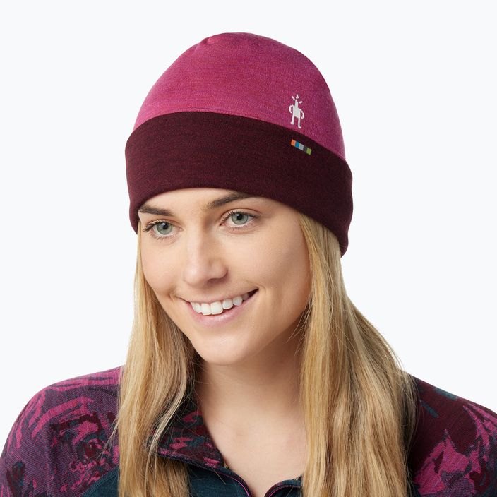 Зимна шапка с маншети Smartwool Thermal Merino Reversible Cuffed pink 0SW956-J61 6