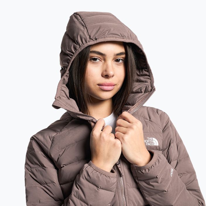 Пухено яке за жени The North Face Belleview Stretch Down Hoodie brown NF0A7UK5EFU1 4