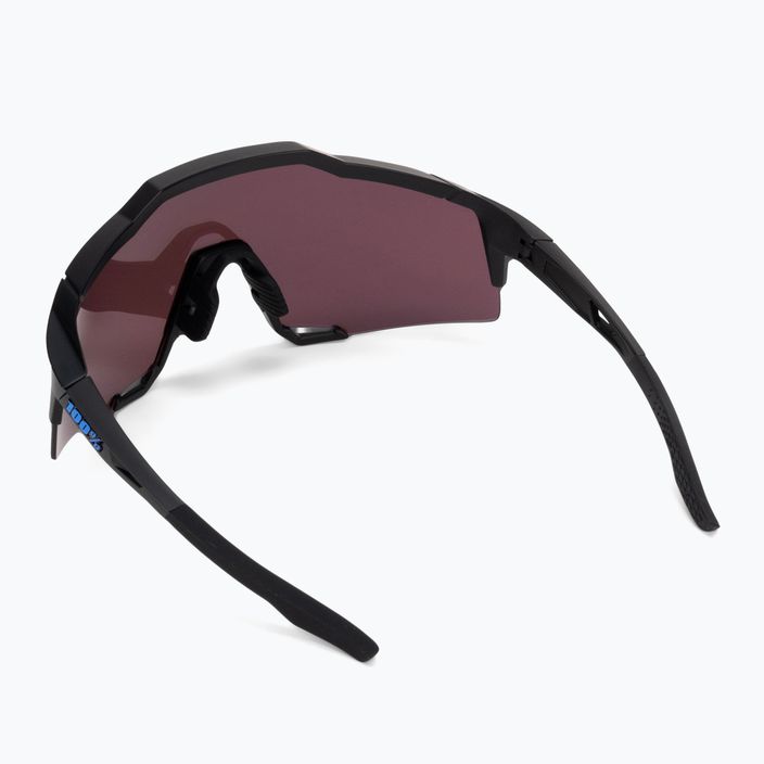 100% Speedcraft матово черни/хипер сини многослойни огледални очила за колоездене 60007-00004 3