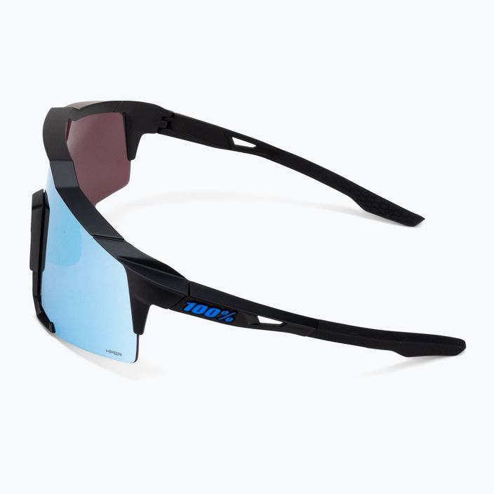 100% Speedcraft матово черни/хипер сини многослойни огледални очила за колоездене 60007-00004 5