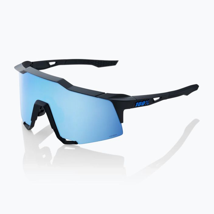 100% Speedcraft матово черни/хипер сини многослойни огледални очила за колоездене 60007-00004 7
