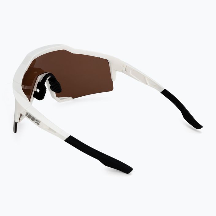 100% Speedcraft матово бели/хипер сребърни огледални очила за колоездене 60007-00006 3