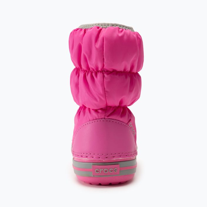 Crocs Winter Puff Детски ботуши за сняг електриково розово/светло сиво 6