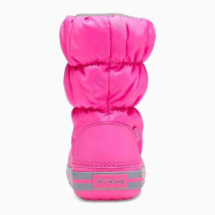 Crocs Winter Puff Детски ботуши за сняг електриково розово/светло сиво 10