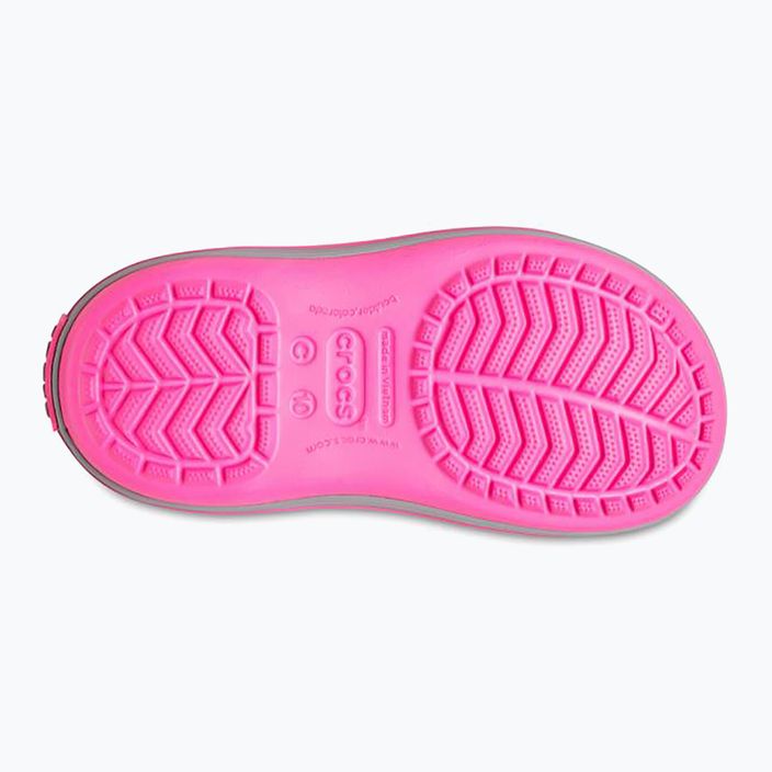Crocs Winter Puff Детски ботуши за сняг електриково розово/светло сиво 11