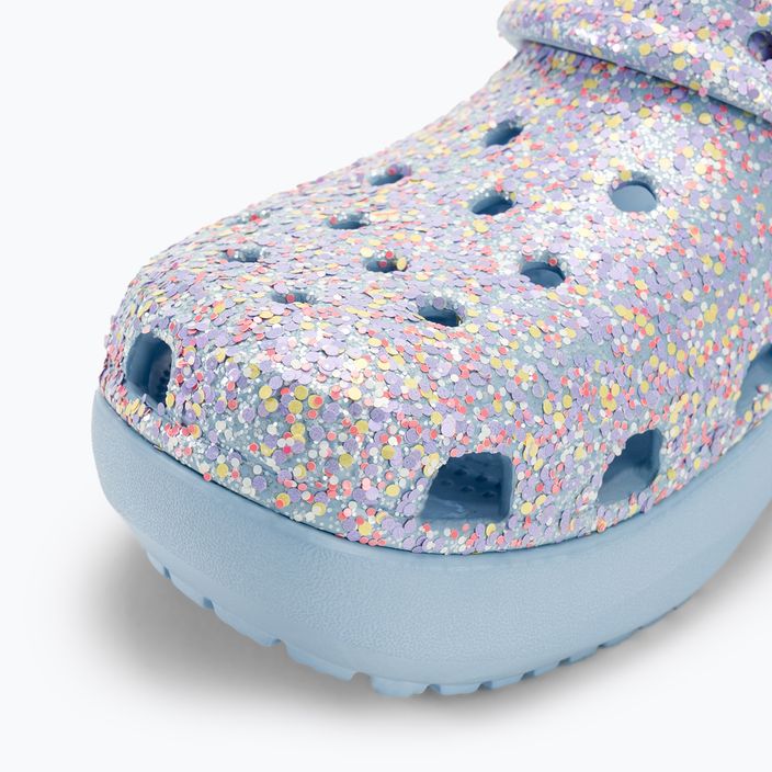 Дамски джапанки Crocs Classic Platform Glitter blue calcite/multi 8