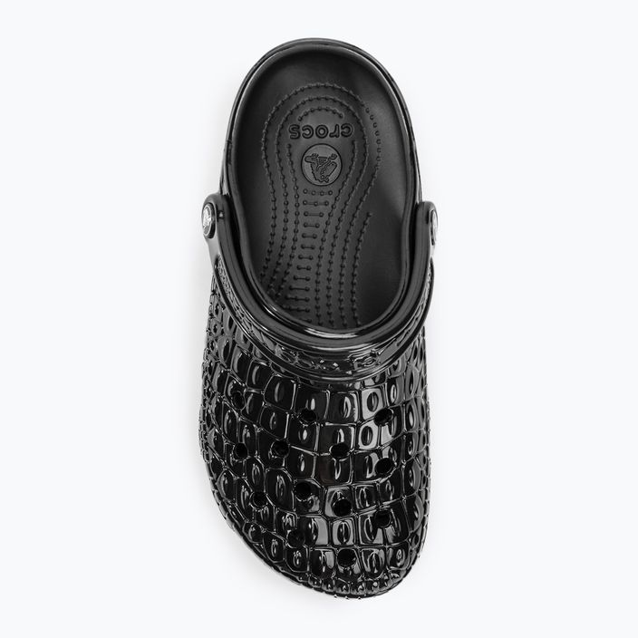 Джапанки Crocs Classic Metallic Crocskin black 6