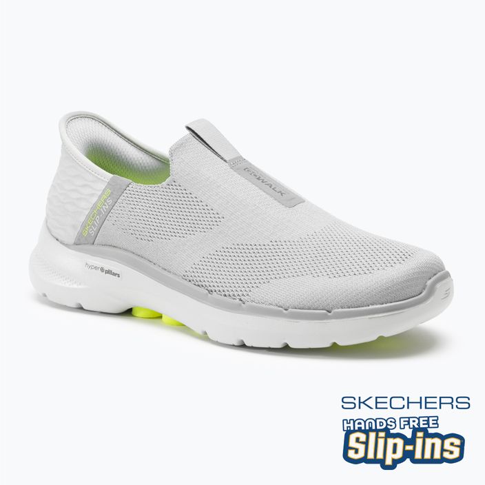 Мъжки обувки SKECHERS Slip-ins Go Walk 6 Easy On сиво/сиво/зелено