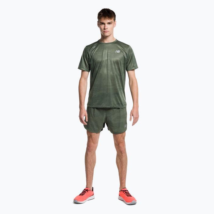 Мъжки къси панталони за бягане New Balance Printed Impact Run 5" Green MS21269DON 2