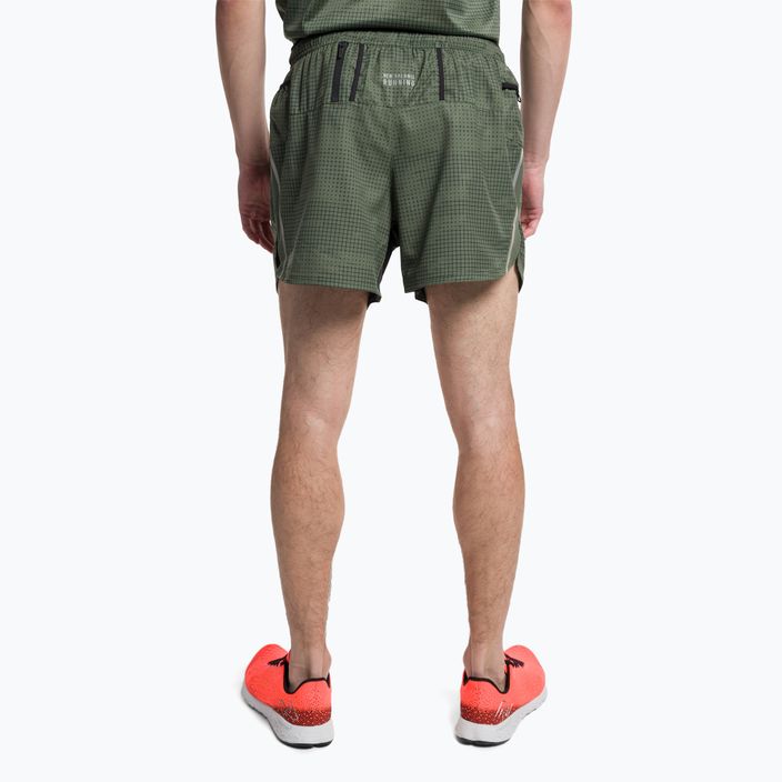 Мъжки къси панталони за бягане New Balance Printed Impact Run 5" Green MS21269DON 3