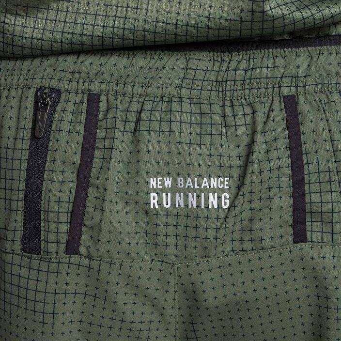 Мъжки къси панталони за бягане New Balance Printed Impact Run 5" Green MS21269DON 4