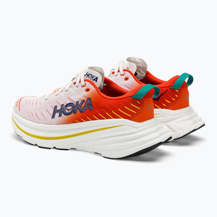 HOKA Bondi X blanc de blanc/flame мъжки обувки за бягане 3