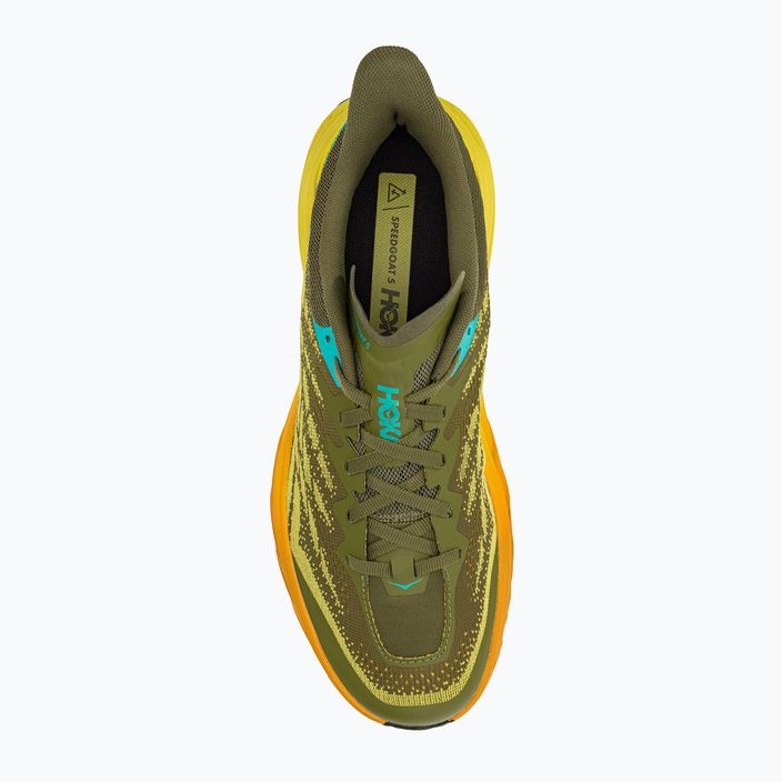 Мъжки обувки за бягане HOKA Speedgoat 5 зеленожълти 1123157-APFR 5