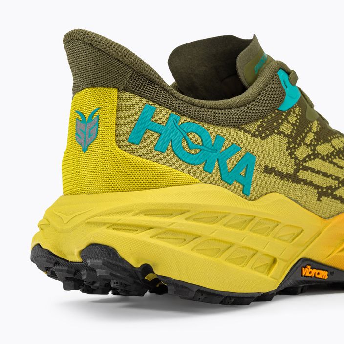 Мъжки обувки за бягане HOKA Speedgoat 5 зеленожълти 1123157-APFR 9