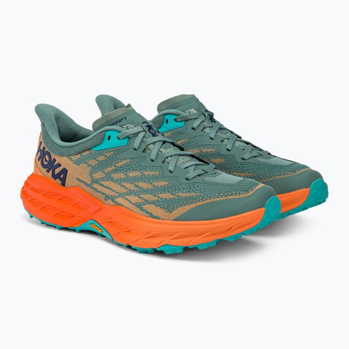 Мъжки обувки за бягане HOKA Speedgoat 5 green-orange 1123157-TMOR 3