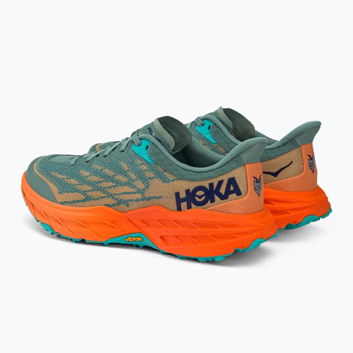 Мъжки обувки за бягане HOKA Speedgoat 5 green-orange 1123157-TMOR 4