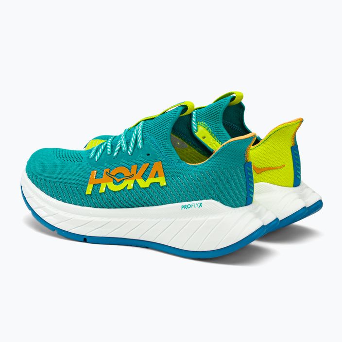 Мъжки обувки за бягане Carbon X 3 синьо/жълто на HOKA 1123192-CEPR 4