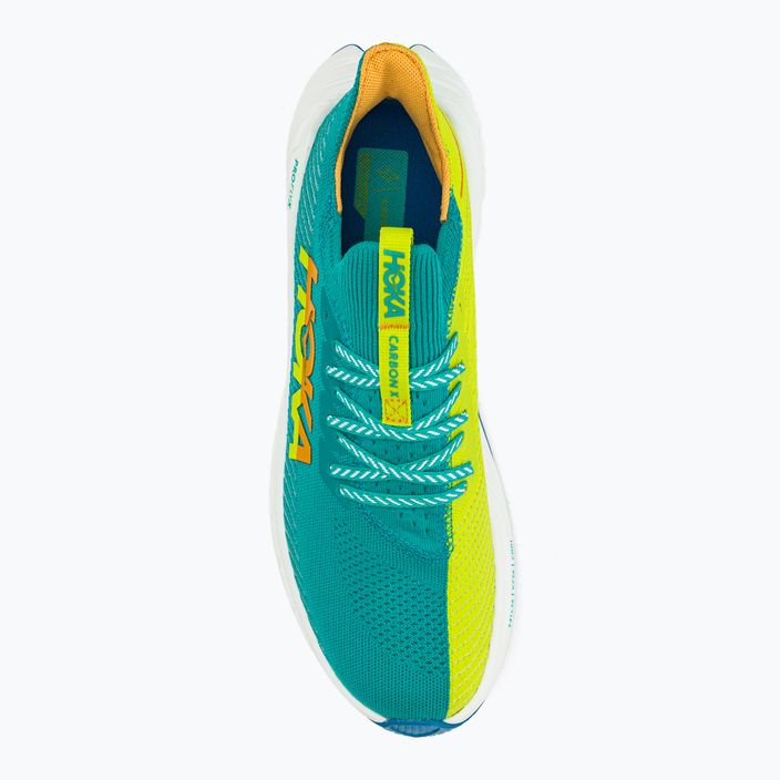 Мъжки обувки за бягане Carbon X 3 синьо/жълто на HOKA 1123192-CEPR 5