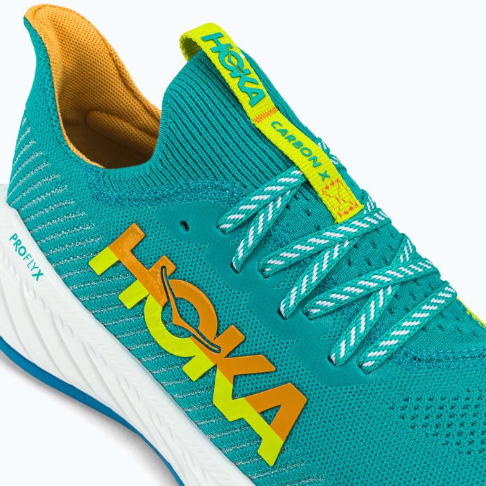 Мъжки обувки за бягане Carbon X 3 синьо/жълто на HOKA 1123192-CEPR 8