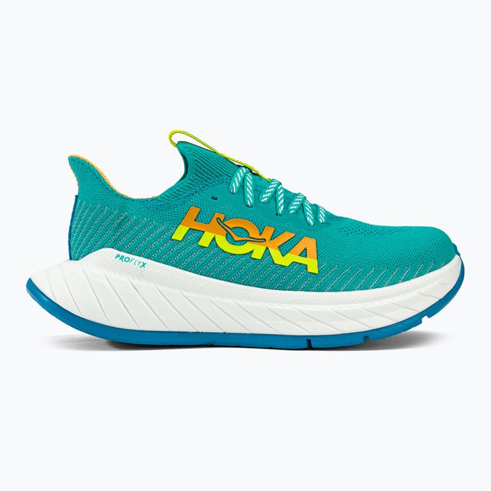 Дамски обувки за бягане HOKA Carbon X 3 blue-yellow 1123193-CEPR 4