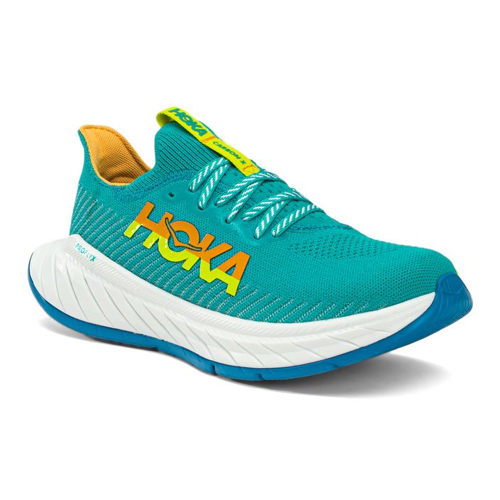 Дамски обувки за бягане HOKA Carbon X 3 blue-yellow 1123193-CEPR 13