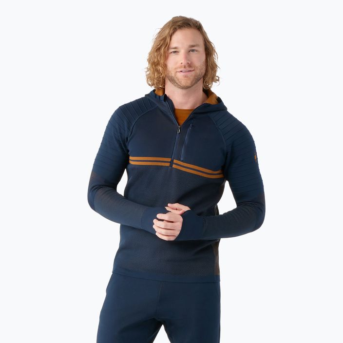 Мъжки термален пуловер Smartwool Intraknit Merino Tech deep navy-fox brown