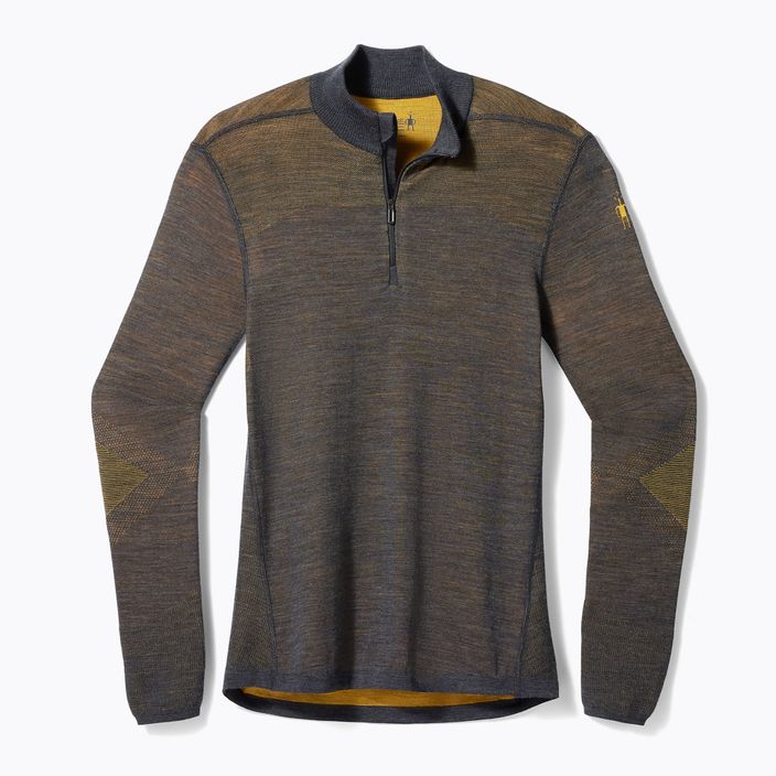 Мъжки термобельо Smartwool Intraknit Merino Baselayer 1/4 charcoal/honey gold термобельо с дълъг ръкав 3