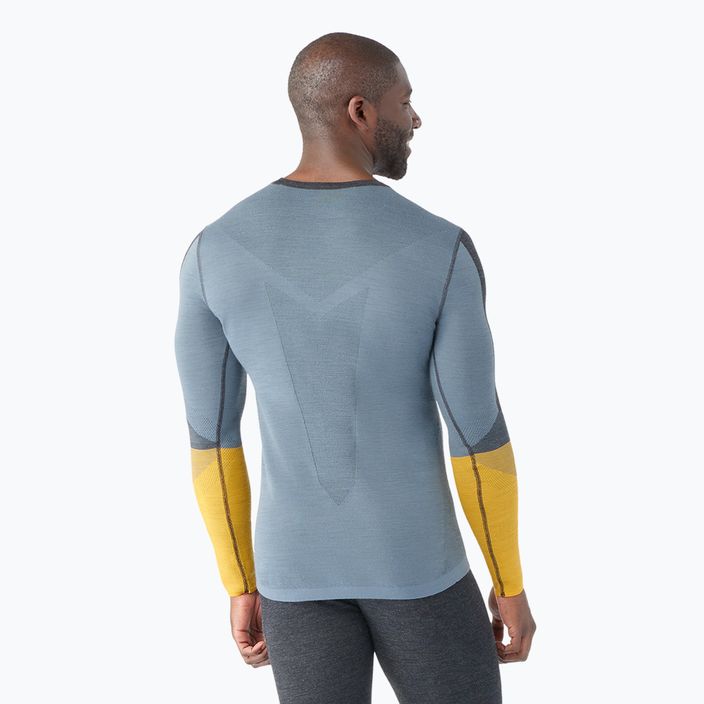 Мъжки термобельо Smartwool Intraknit Merino Baselayer Colorblock Crew с дълъг ръкав и въглен 2