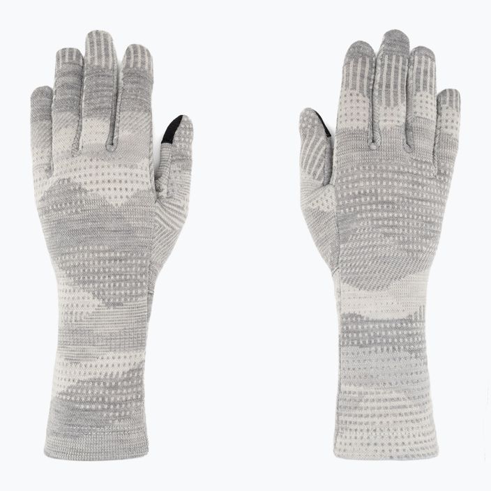 Smartwool Thermal Merino светло сиви ръкавици за трекинг с планински пейзаж 3