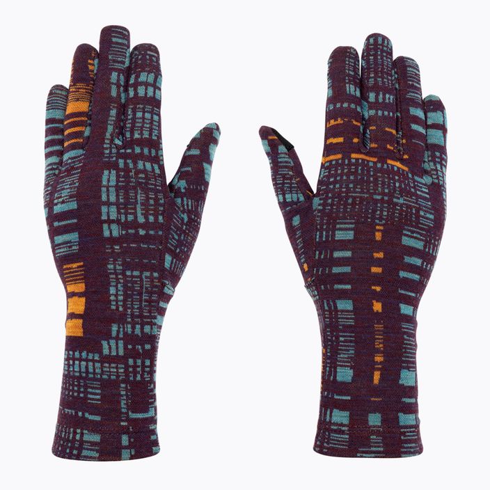 Smartwool Thermal Merino ръкавици за трекинг purple iris digi plaid 3