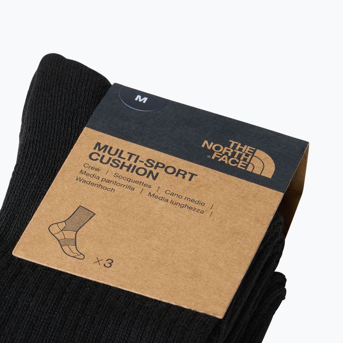 The North Face Multi Sport Cush Crew чорап чорапи за трекинг 3 чифта черни 3