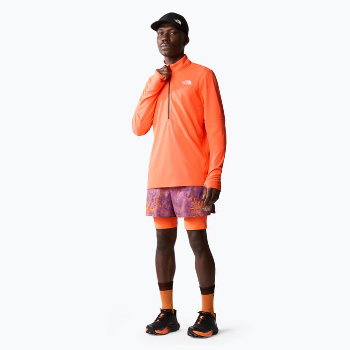 Мъжки суитшърт за бягане The North Face Sunriser 1/4 Zip vivid flame 2