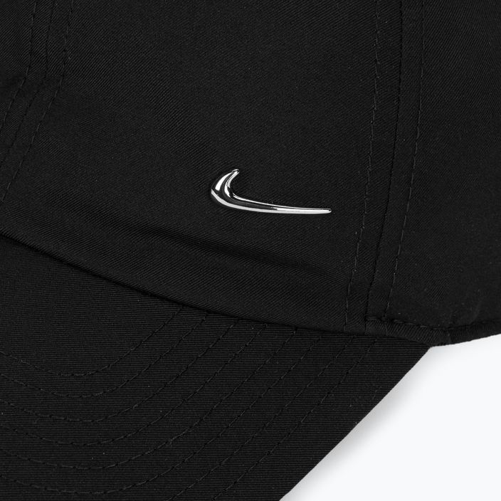 Бейзболна шапка Nike Dri-Fit Club Unstructured Metal Swoosh black/metallic silver 3