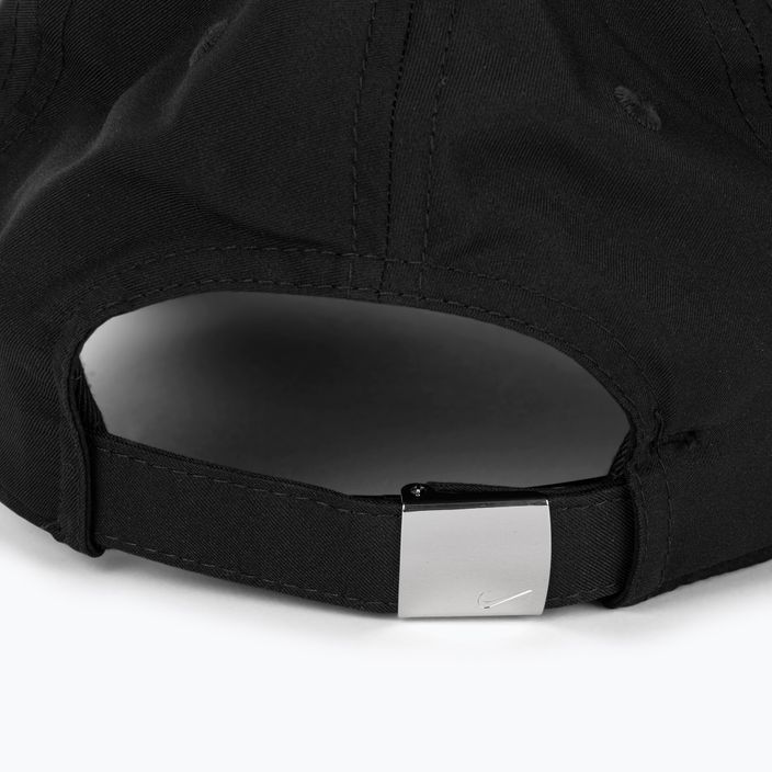 Nike Dri-Fit Club Неструктурирана шапка с метален суич черен/металическо сребро 4