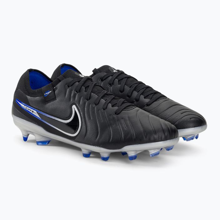 Nike Tiempo Legend 10 Pro FG футболни обувки черни/хром/хипер реални 4