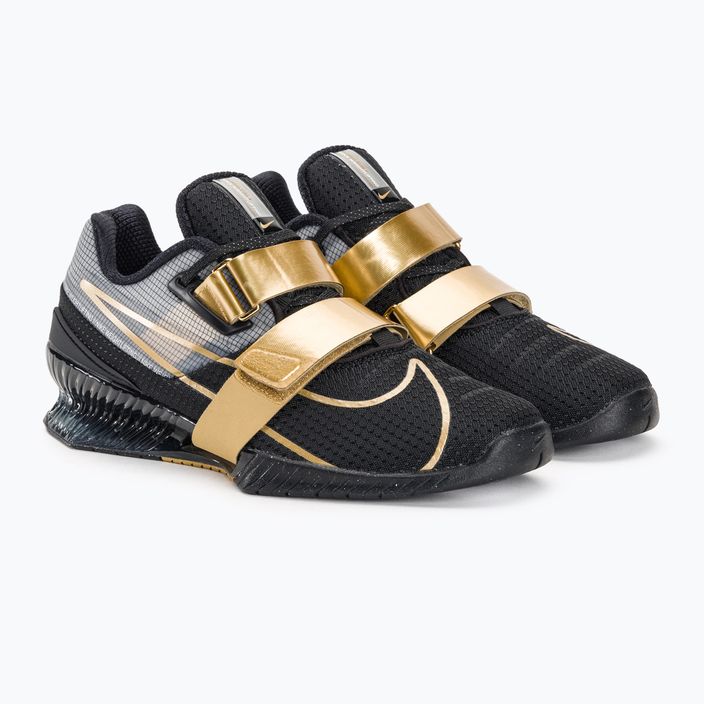 Nike Romaleos 4 черна/металическо злато бяла обувка за вдигане на тежести 4