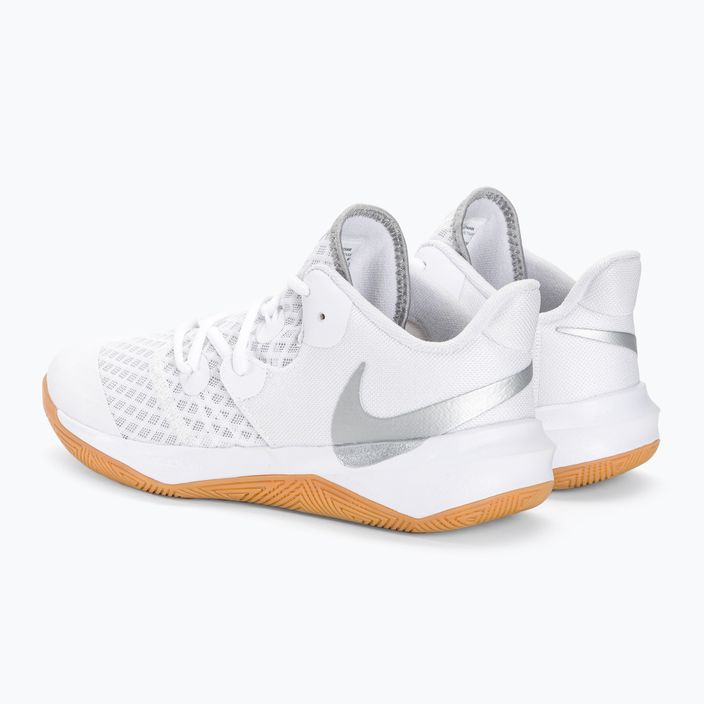 Nike Zoom Hyperspeed Court волейболни обувки SE бяло/металическо сребро гума 3
