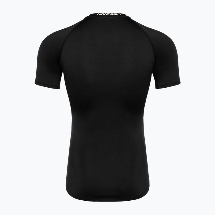 Мъжка тренировъчна тениска Nike Pro Dri-Fit Tight SS Fitness black/white 2