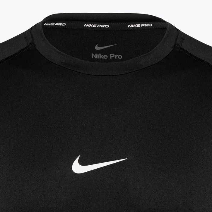 Мъжка тренировъчна тениска Nike Pro Dri-Fit Tight SS Fitness black/white 3